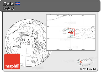Blank Location Map of Dala