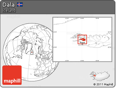 Blank Location Map of Dala