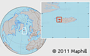 Gray Location Map of Dala, within the entire country