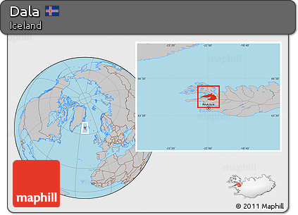 Gray Location Map of Dala