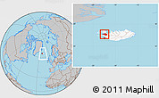 Gray Location Map of Dala, highlighted country, within the entire country