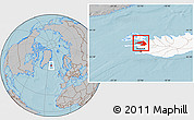 Gray Location Map of Dala, highlighted country, hill shading