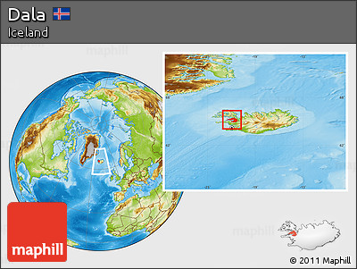Physical Location Map of Dala, within the entire country
