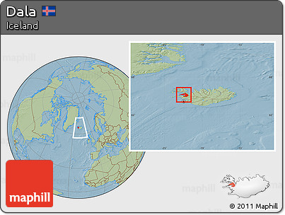 Savanna Style Location Map of Dala, within the entire country, hill shading