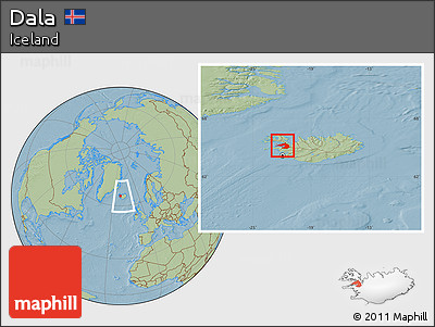 Savanna Style Location Map of Dala, within the entire country, hill shading
