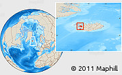 Shaded Relief Location Map of Dala, within the entire country