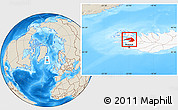 Shaded Relief Location Map of Dala, highlighted country