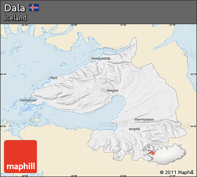 Classic Style Map of Dala, single color outside