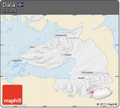 Classic Style Map of Dala, single color outside