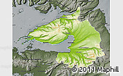Physical Map of Dala, darken, semi-desaturated