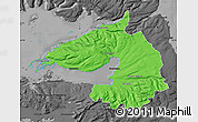 Political Map of Dala, darken, desaturated