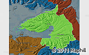 Political Map of Dala, darken
