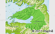 Political Map of Dala, physical outside