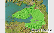 Political Map of Dala, satellite outside