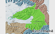 Political Map of Dala, semi-desaturated