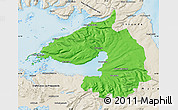 Political Map of Dala, shaded relief outside
