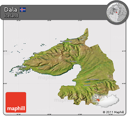 Satellite Map of Dala, cropped outside