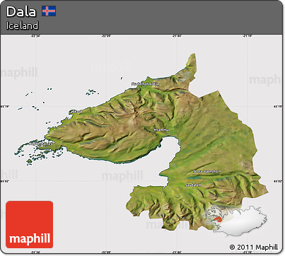 Satellite Map of Dala, cropped outside
