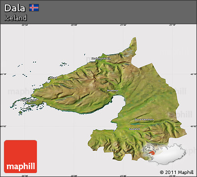 Satellite Map of Dala, cropped outside