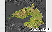 Satellite Map of Dala, darken, desaturated