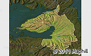 Satellite Map of Dala, darken
