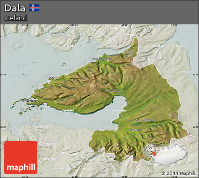 Satellite Map of Dala, lighten
