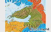 Satellite Map of Dala, political outside