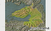 Satellite Map of Dala, semi-desaturated