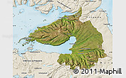 Satellite Map of Dala, shaded relief outside