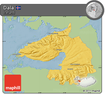 Savanna Style Map of Dala, single color outside