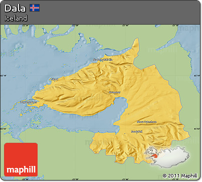 Savanna Style Map of Dala, single color outside