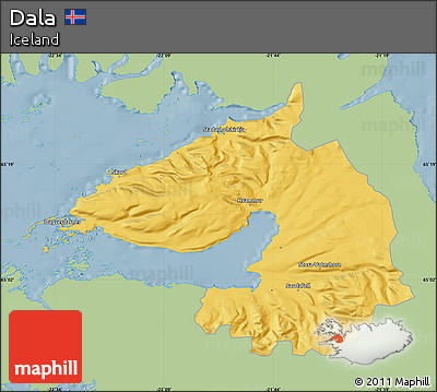 Savanna Style Map of Dala, single color outside