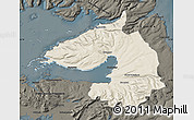 Shaded Relief Map of Dala, darken