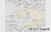 Shaded Relief Map of Dala, desaturated