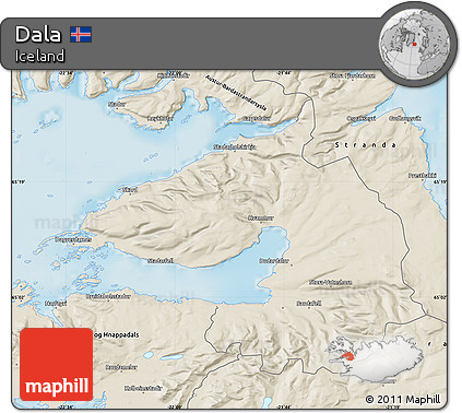 Shaded Relief Map of Dala