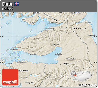 Shaded Relief Map of Dala