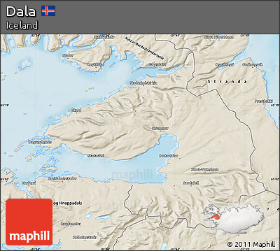 Shaded Relief Map of Dala