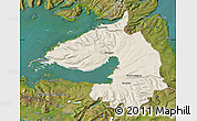 Shaded Relief Map of Dala, satellite outside