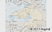 Shaded Relief Map of Dala, semi-desaturated