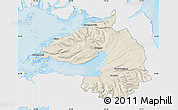 Shaded Relief Map of Dala, single color outside