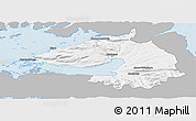 Gray Panoramic Map of Dala, single color outside