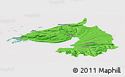 Political Panoramic Map of Dala, cropped outside