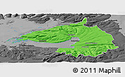 Political Panoramic Map of Dala, darken, desaturated