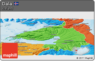 Political Panoramic Map of Dala