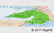 Political Panoramic Map of Dala, lighten