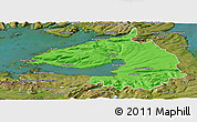 Political Panoramic Map of Dala, satellite outside