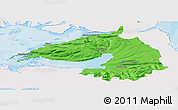 Political Panoramic Map of Dala, single color outside