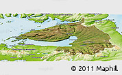 Satellite Panoramic Map of Dala, physical outside