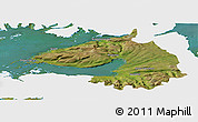 Satellite Panoramic Map of Dala, single color outside