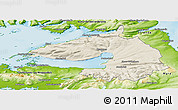 Shaded Relief Panoramic Map of Dala, physical outside